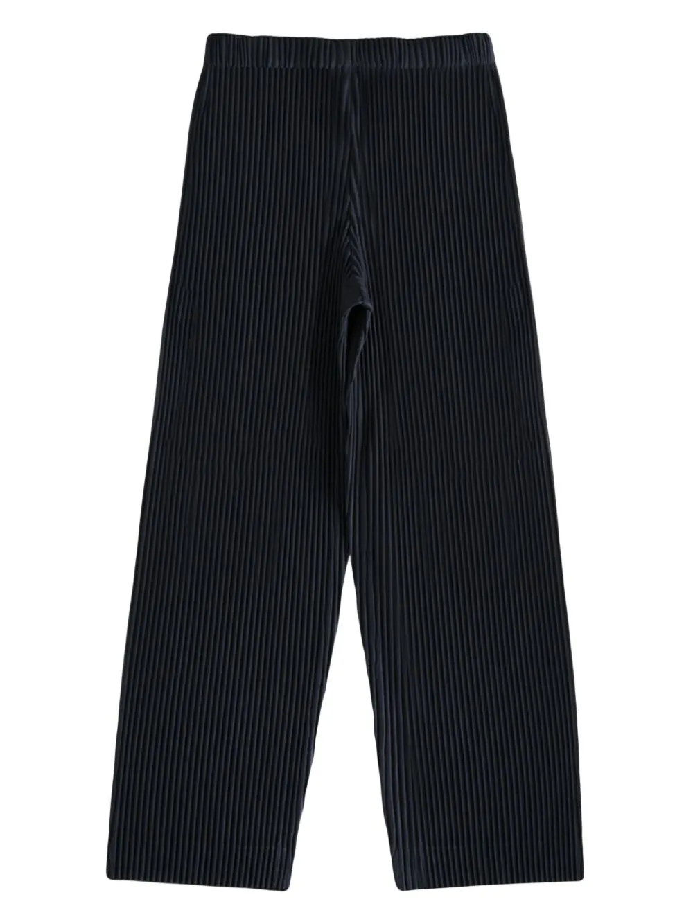 Pleated straight trousers