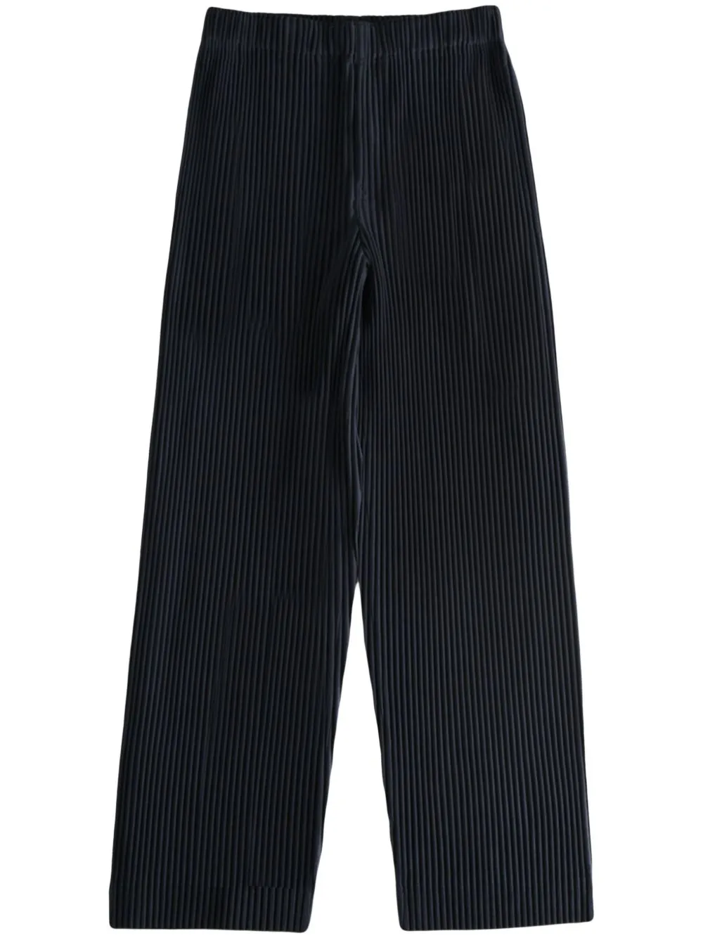 Pleated straight trousers