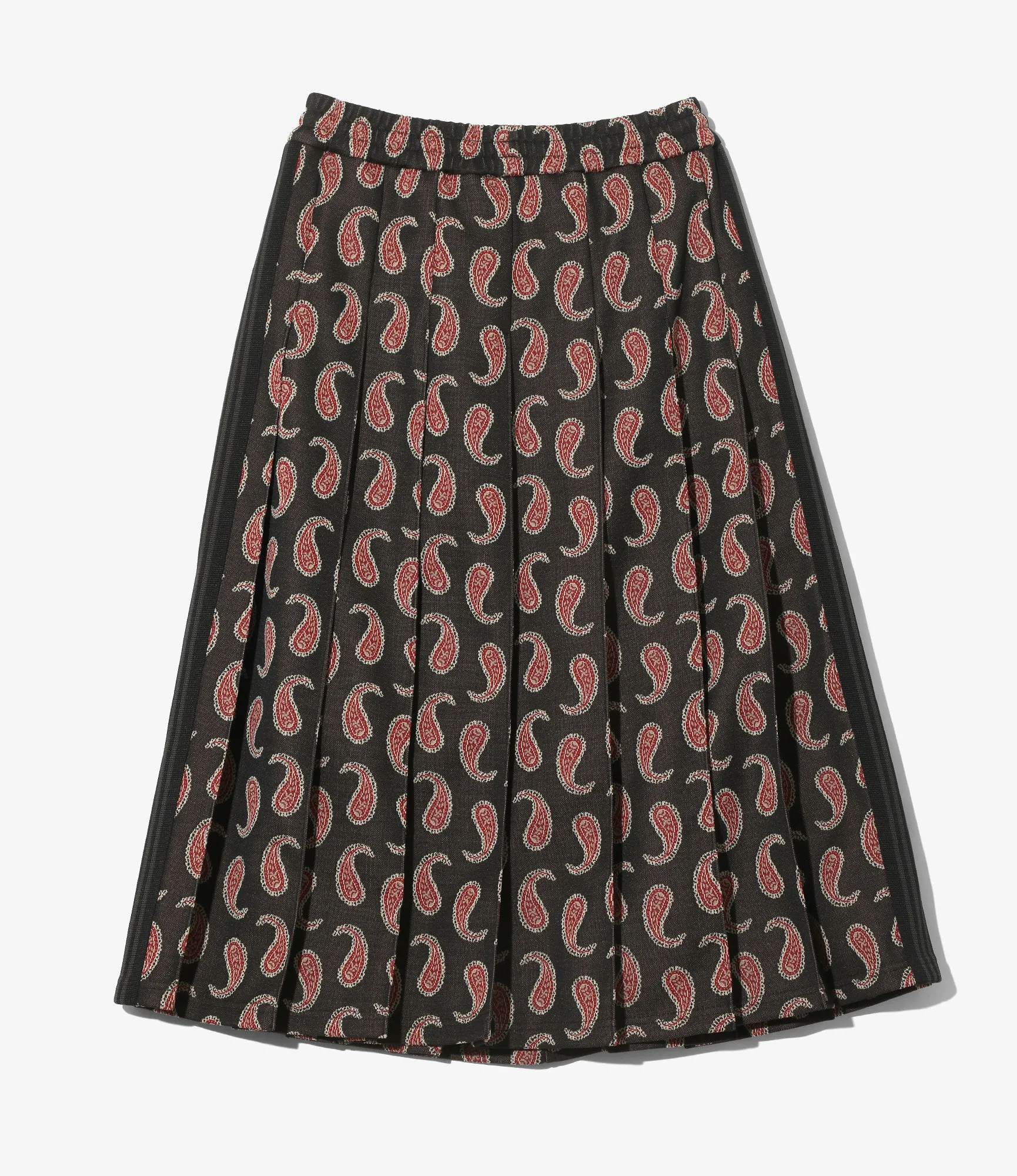 Pleated Track Skirt - Poly Jacquard