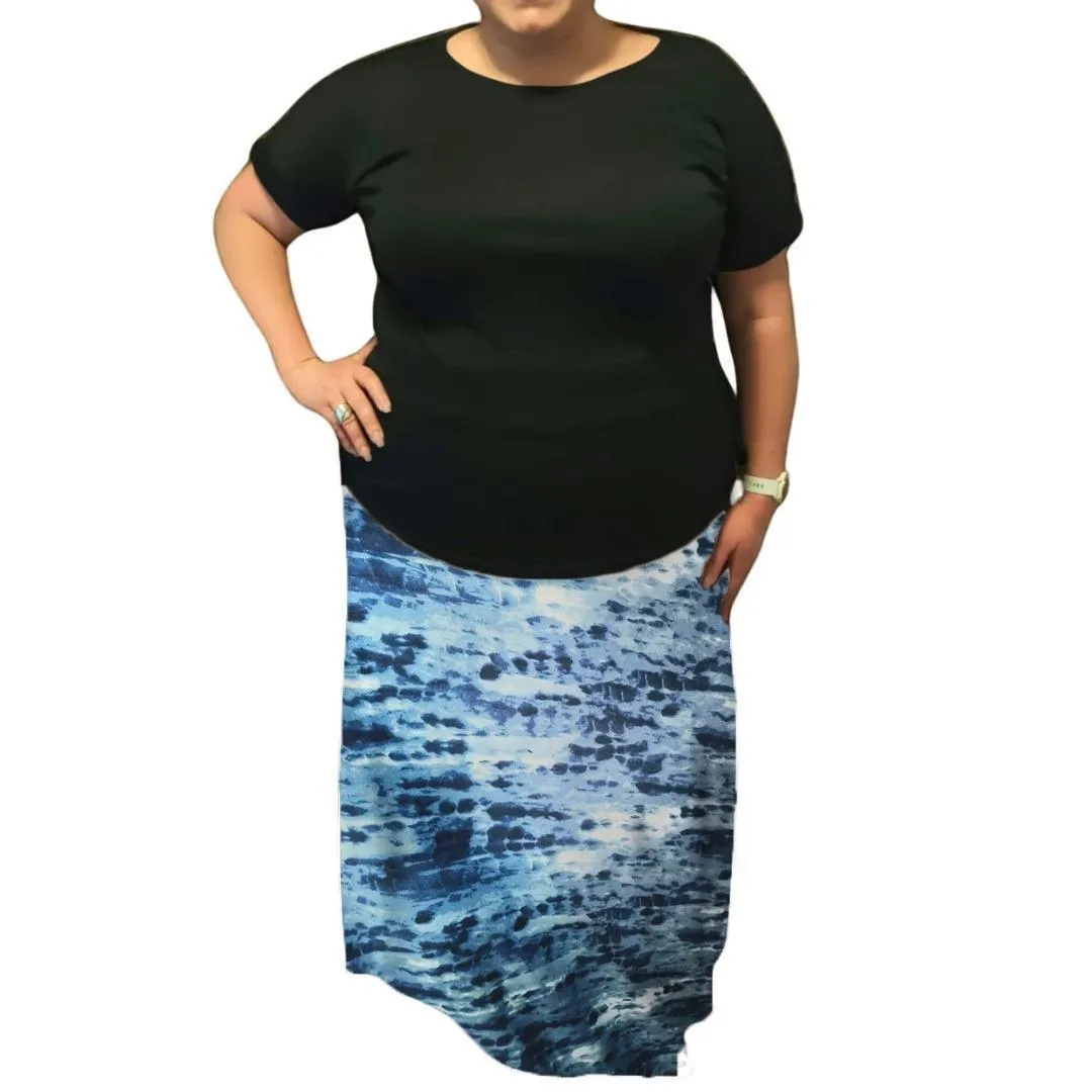 Plus Size High Waist Skirt