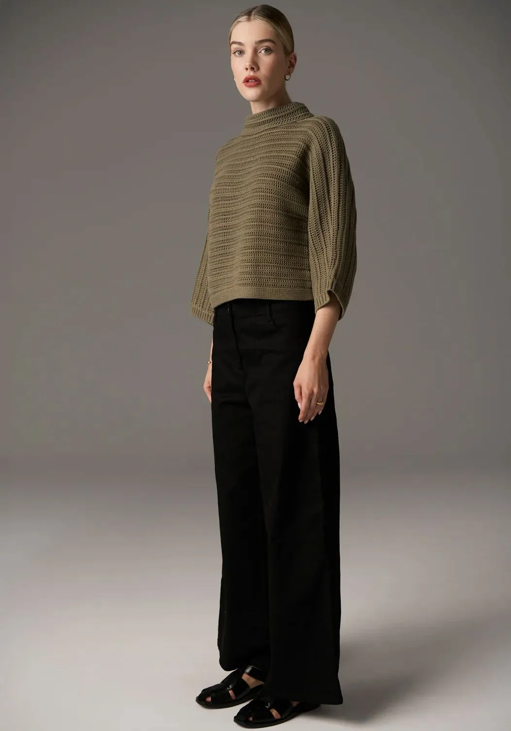 POL Daily Boxy Knit - Light Khaki