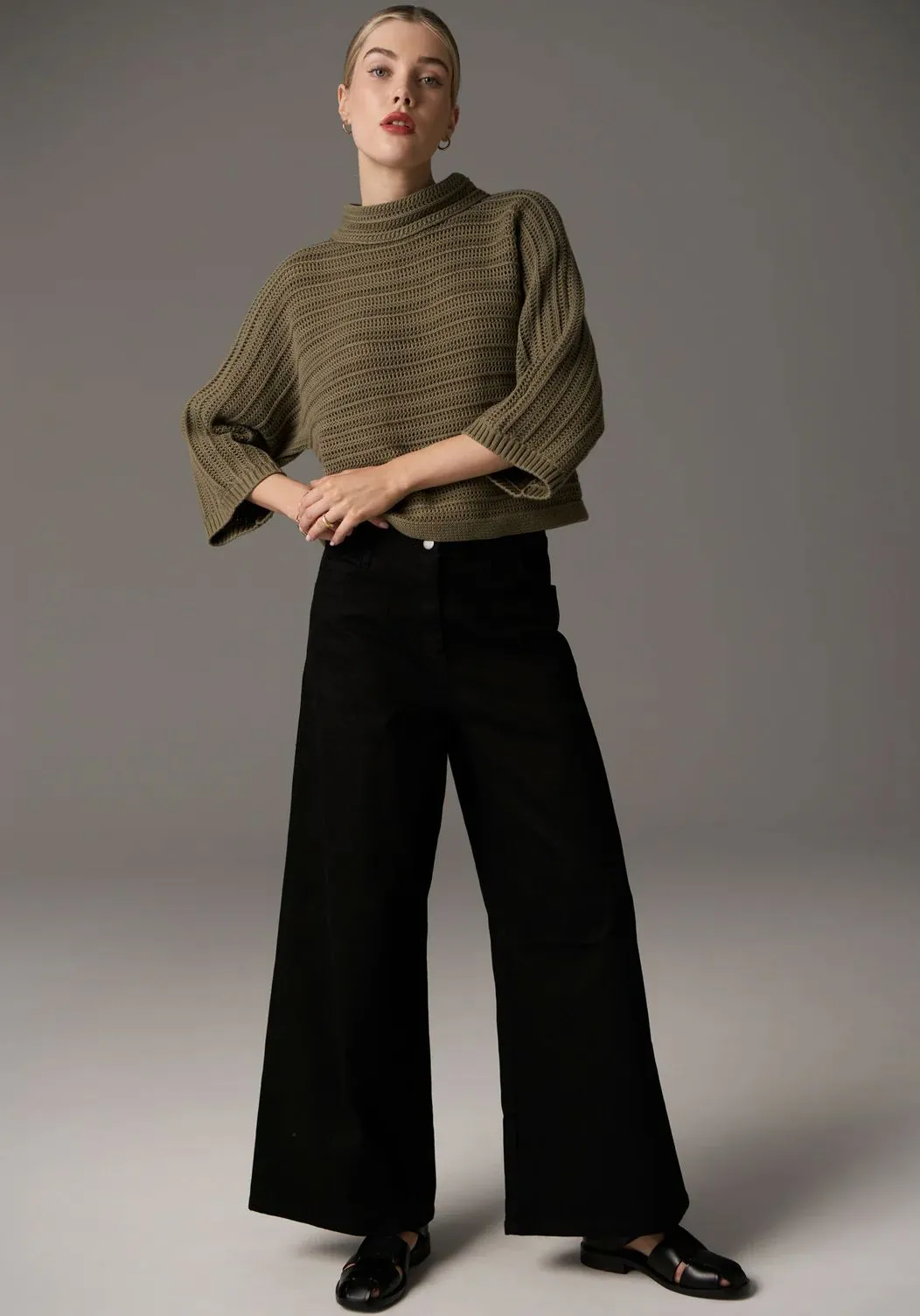 POL Daily Boxy Knit - Light Khaki