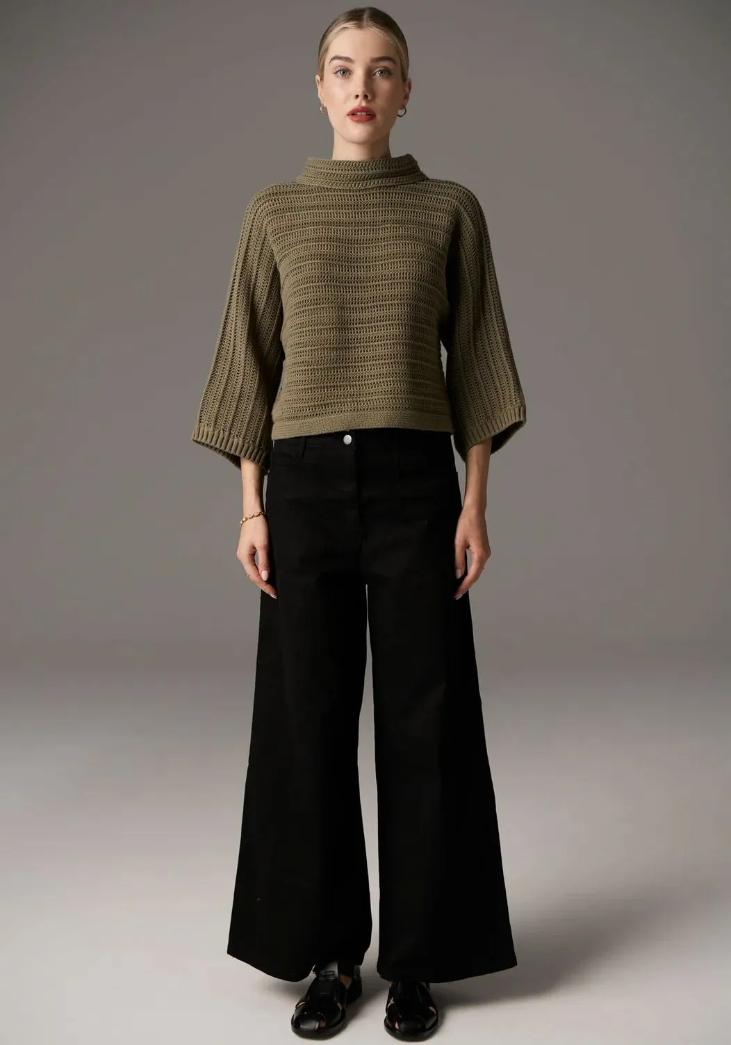 POL Daily Boxy Knit - Light Khaki