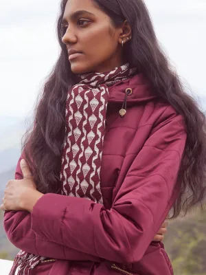 Polished Maroon Padded Jacket
