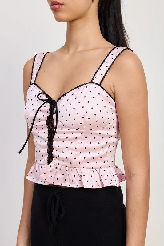 POLKA DOT CORSET TOP