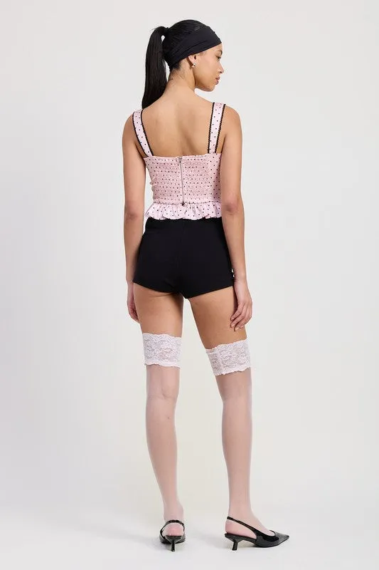 POLKA DOT CORSET TOP