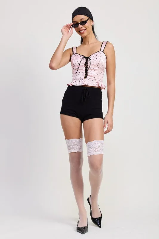 POLKA DOT CORSET TOP