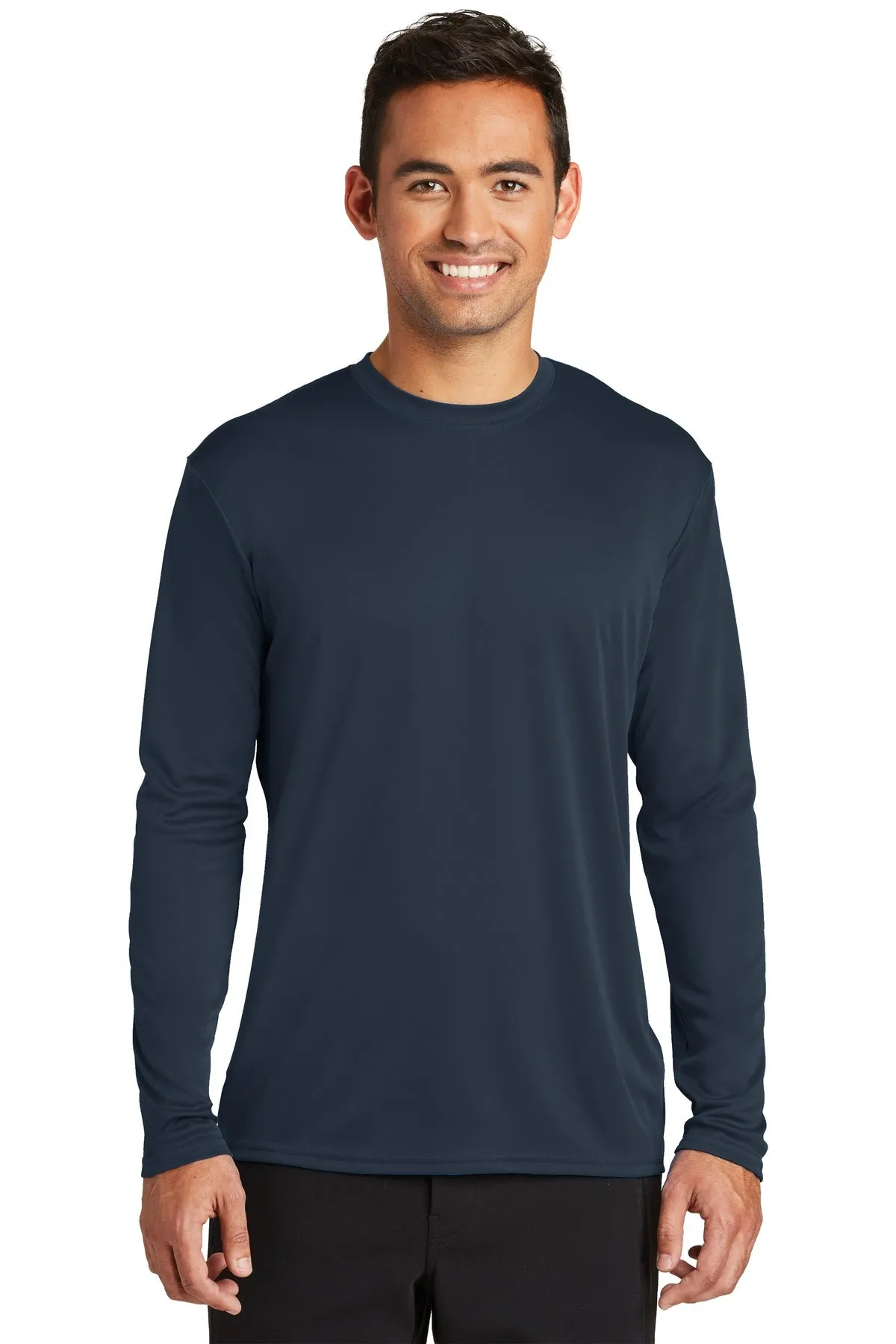 Port & Company  Long Sleeve Performance Tee. PC380LS Deep Navy