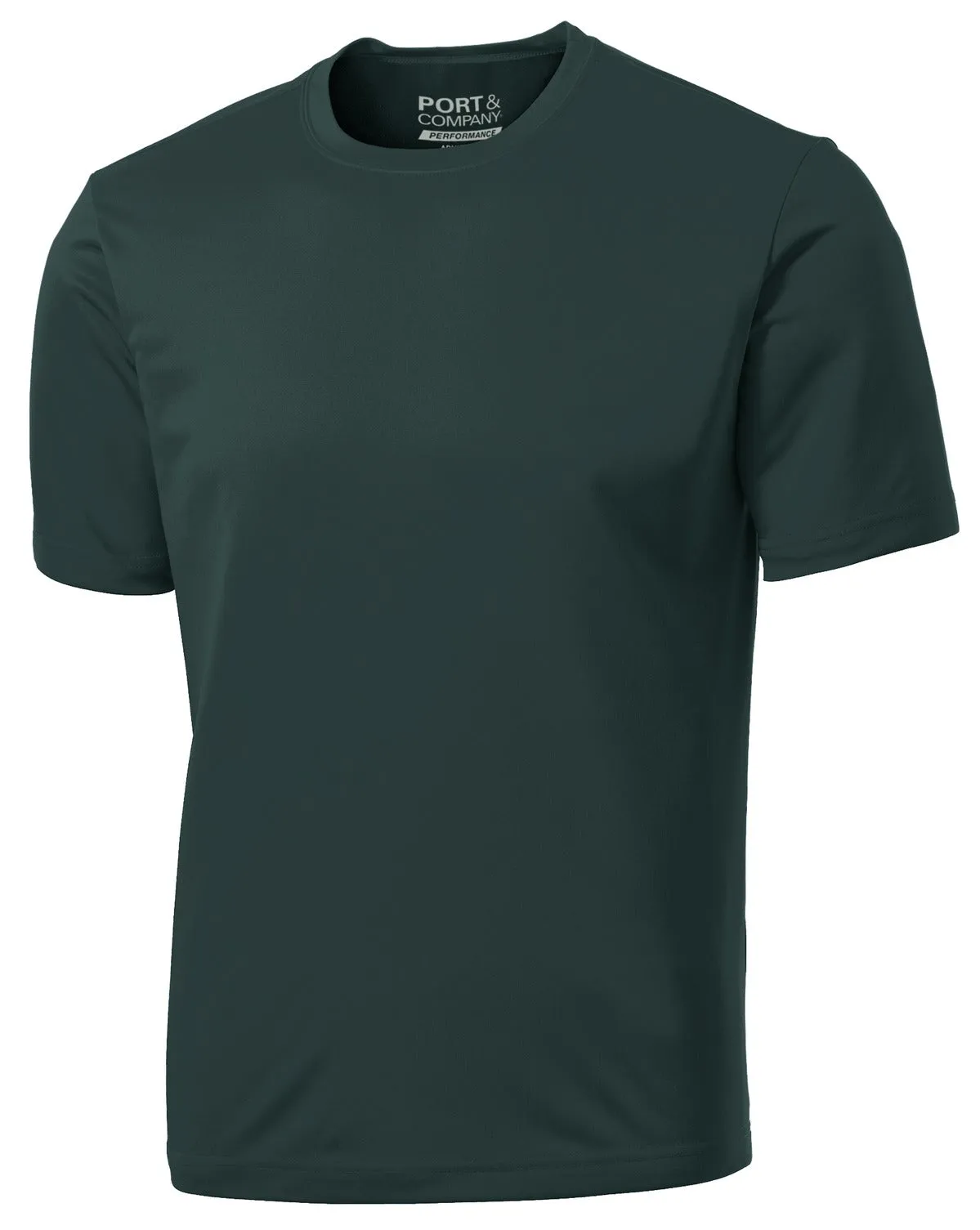 Port & Company Performance Tee. PC380 Dark Green