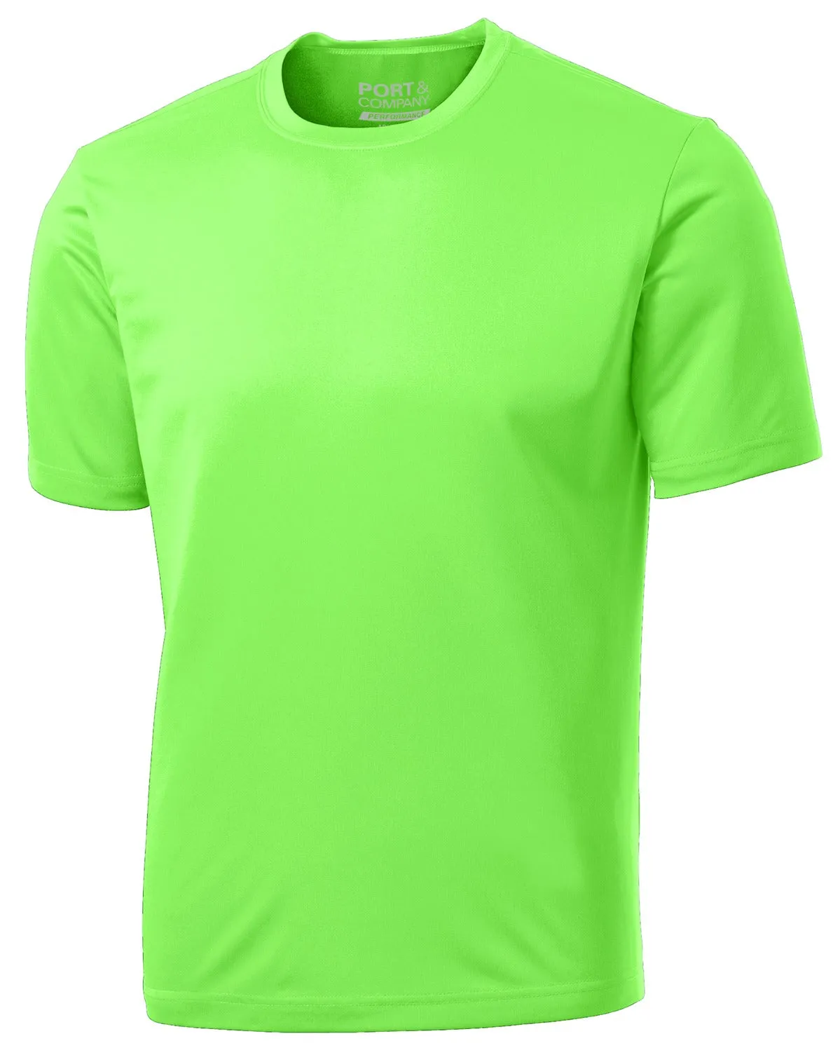 Port & Company Performance Tee. PC380 Neon Green
