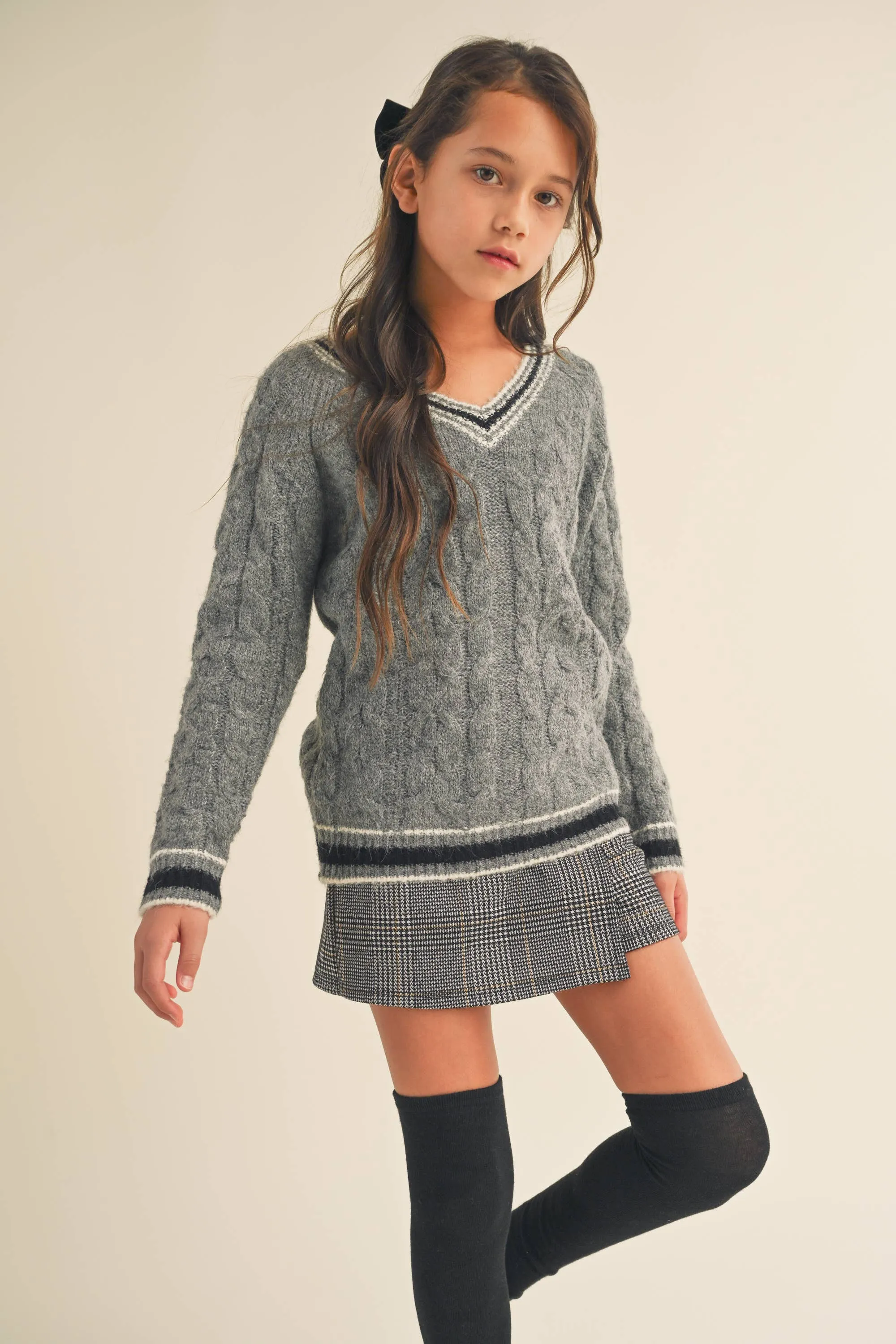 Preppy V Neck SWEATER