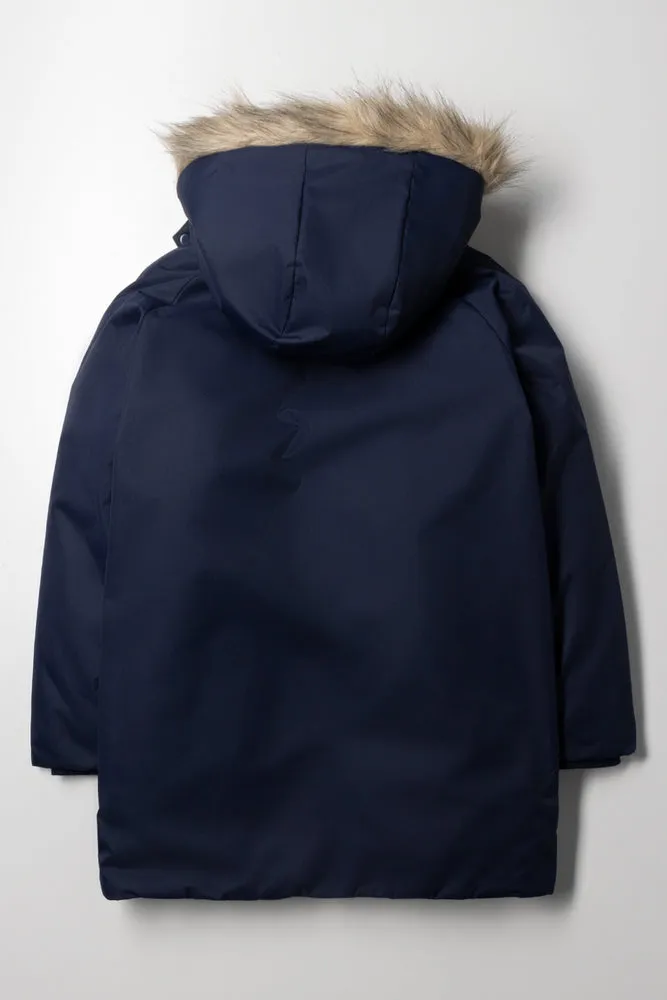 Puffer Parka Jacket Navy