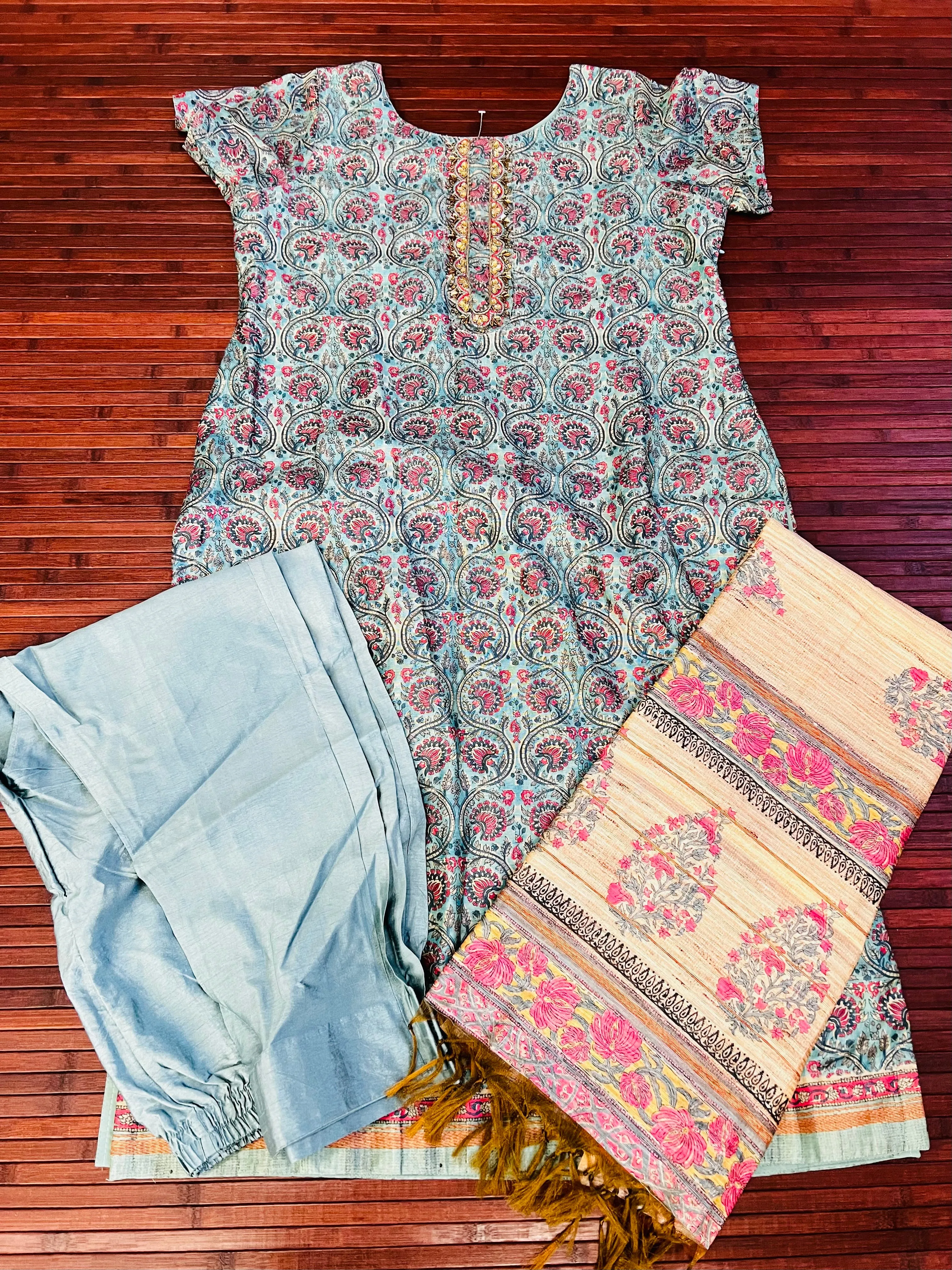 Pure Jute Khadi Kurti and Pant Set