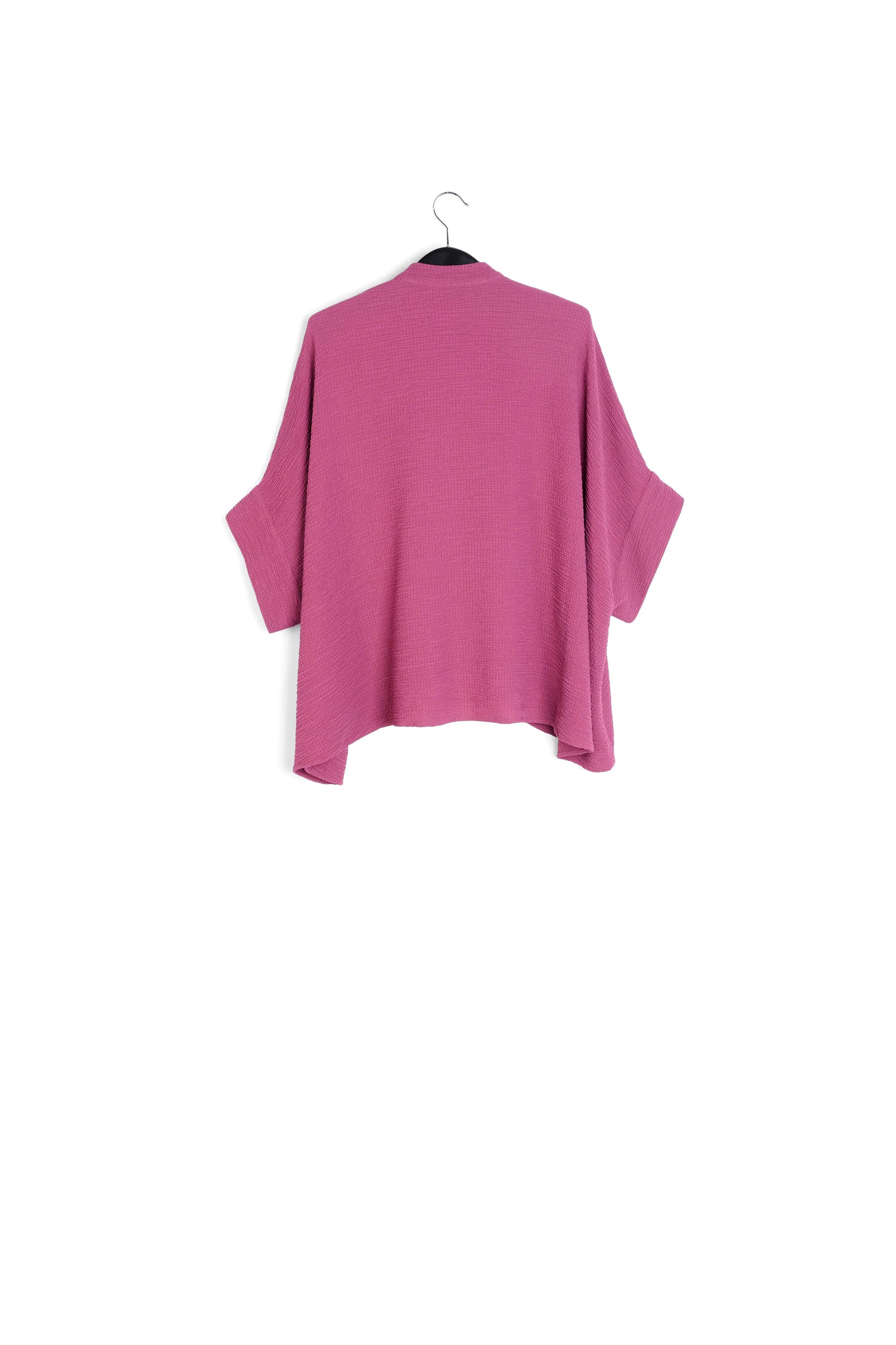 Purple boxy-cut seersucker shirt
