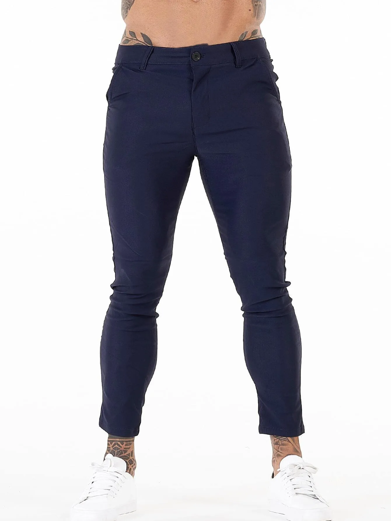 QA Men Solid Skinny Trousers