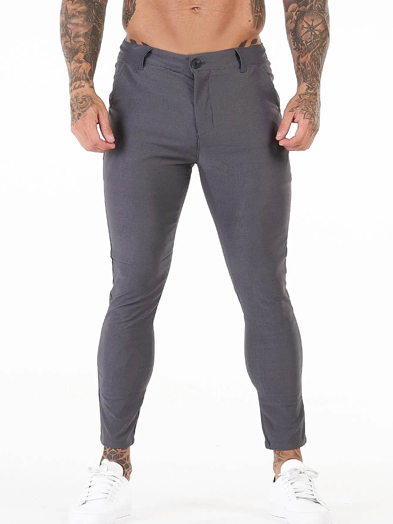 QA Men Solid Skinny Trousers