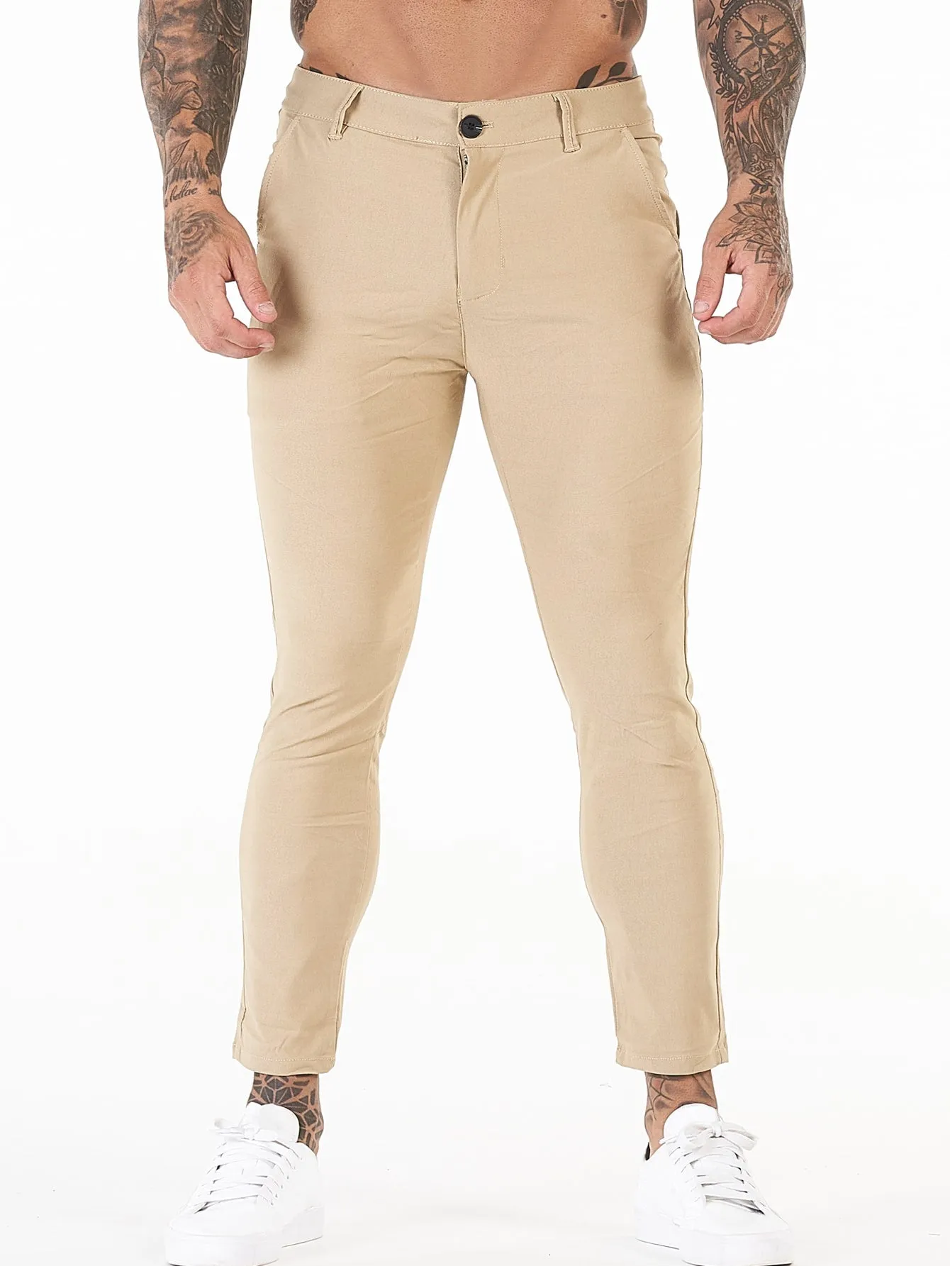 QA Men Solid Skinny Trousers