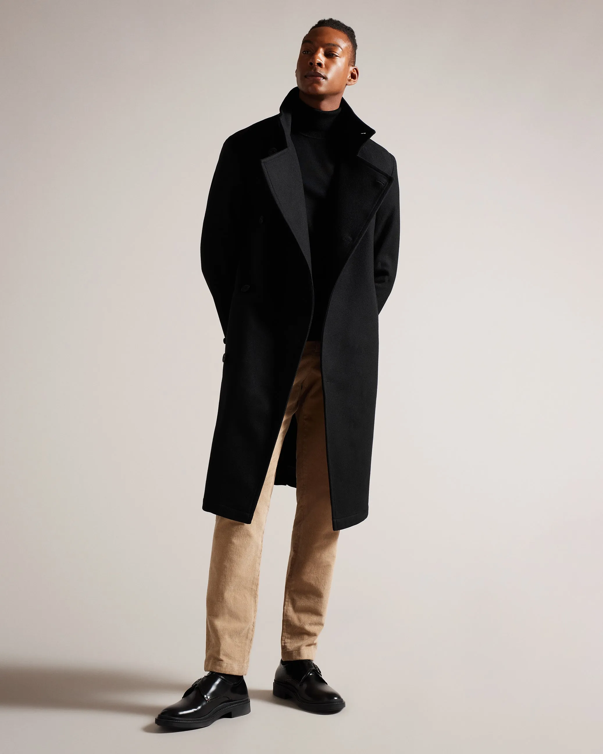 Radford Longline Wool Funnel Neck Wrap Coat