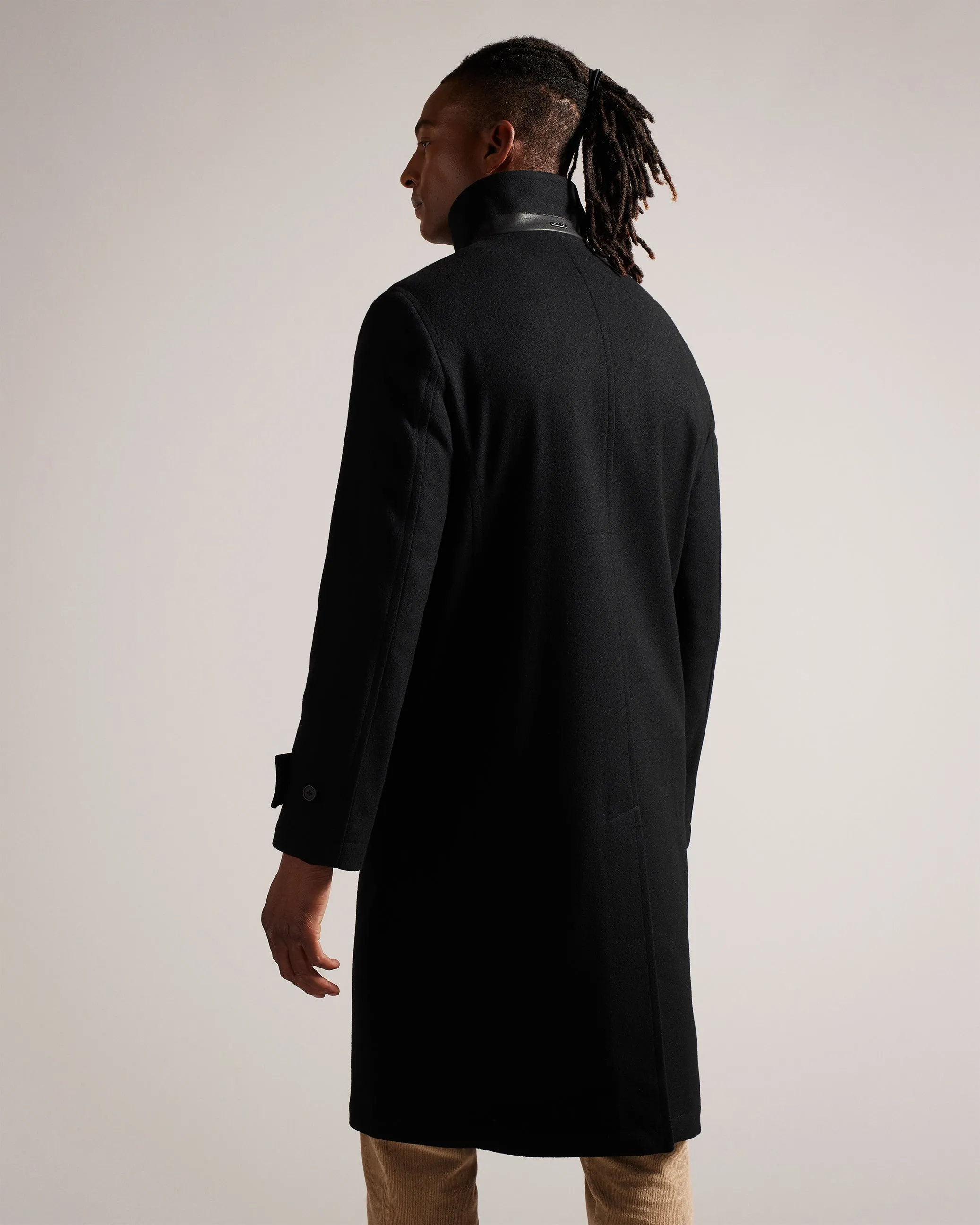Radford Longline Wool Funnel Neck Wrap Coat