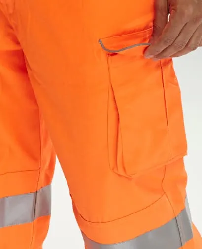 Rail Specification Hi Vis Trousers With Kneepad Pocket Class 2 Hi Vis Rst-RIS 3279