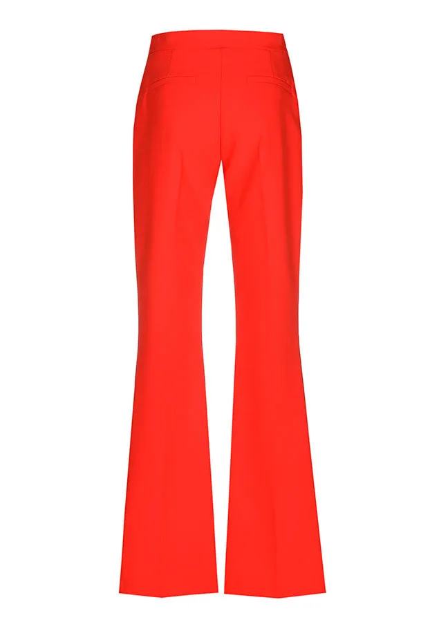 RED BOOTCUT SUIT TROUSERS