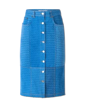 Regenerated Denim Moonfishskin Skirt