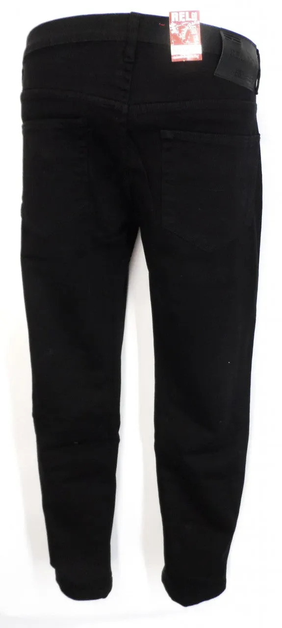 Relco Black Skinny Stretch Jeans