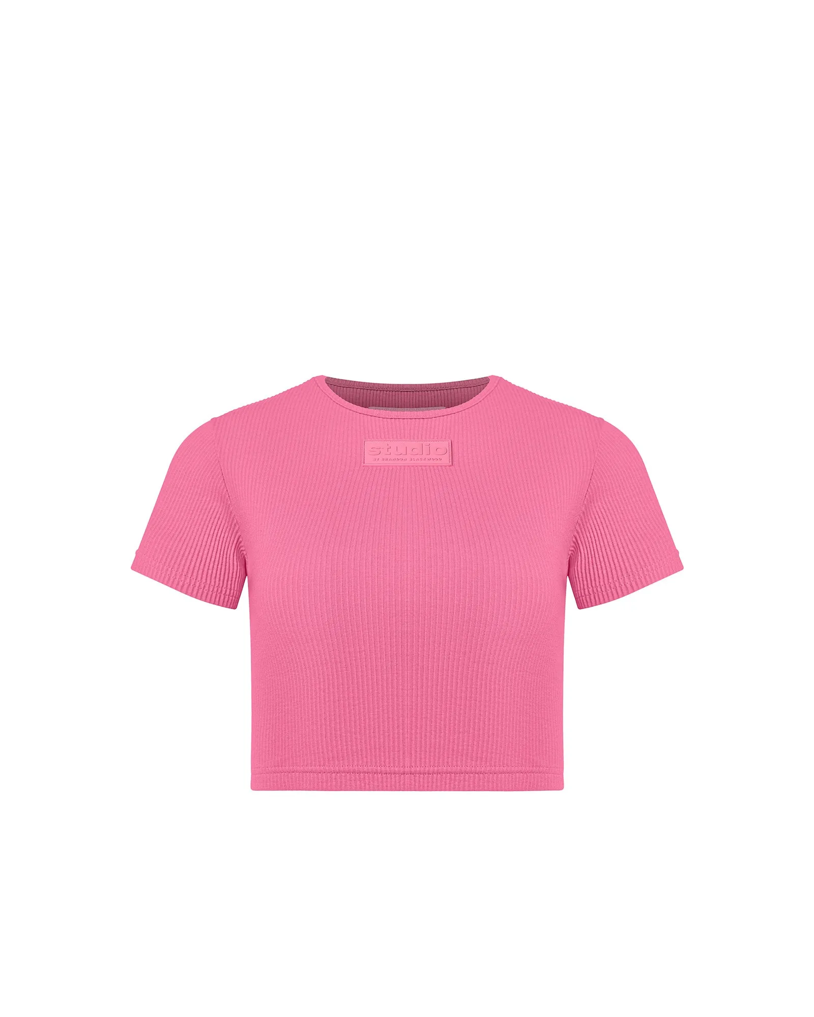 Ribbed Crew Neck Crop Top