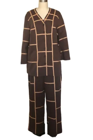 Ribbon Graphic Field Cardigan and Pant Set - Style # K201P