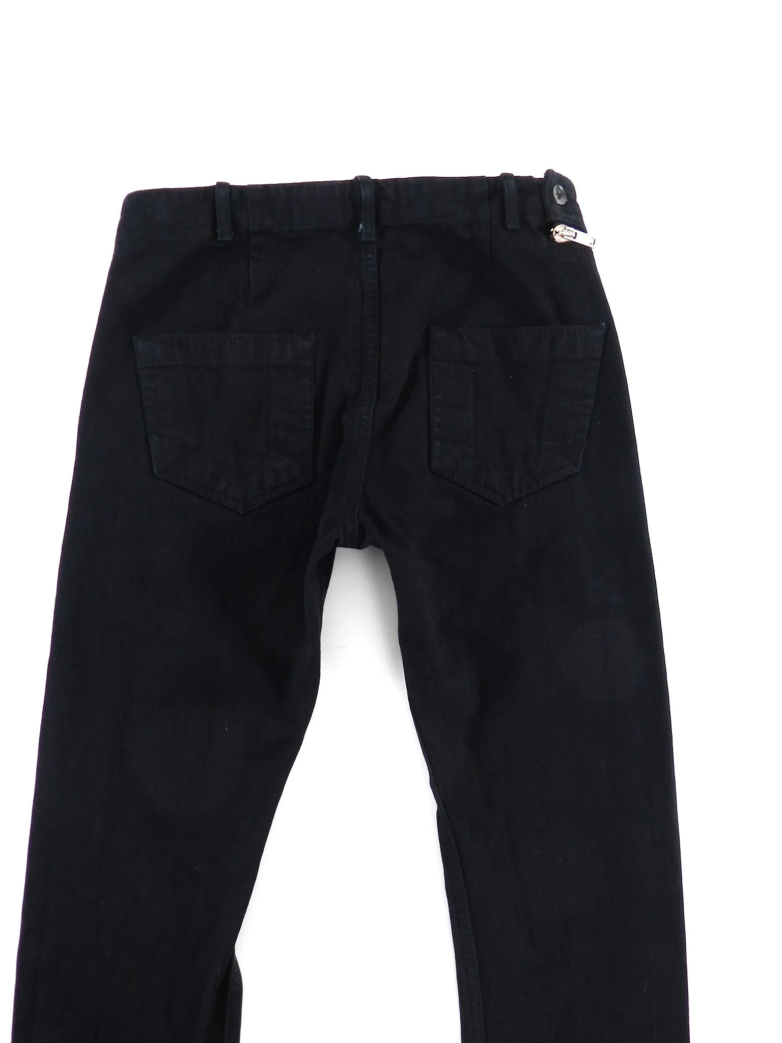 Rick Owens DRKSHDW Asymmetric Zip Black Trousers - XS
