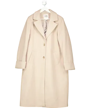 River Island Beige Longline Coat UK 16