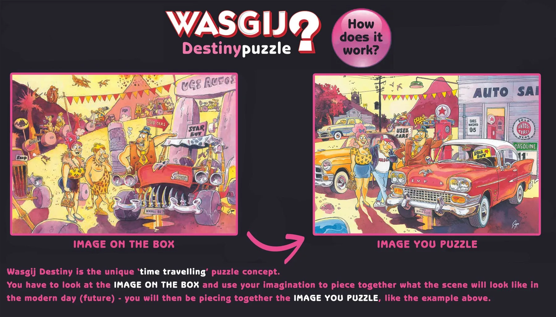 Rock Around The Clock! - Destiny No.7 | Wasgij? Retro | Jumbo | 1000 Pieces | Jigsaw Puzzle