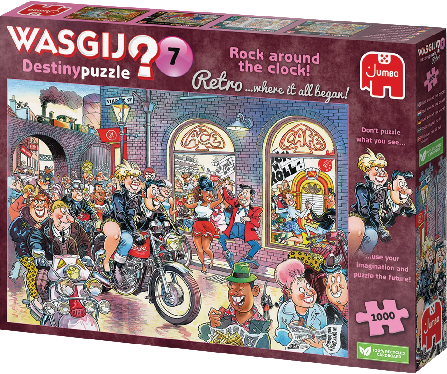 Rock Around The Clock! - Destiny No.7 | Wasgij? Retro | Jumbo | 1000 Pieces | Jigsaw Puzzle
