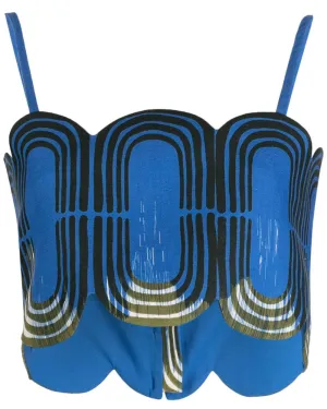 Rorschach Blue Bisec Top