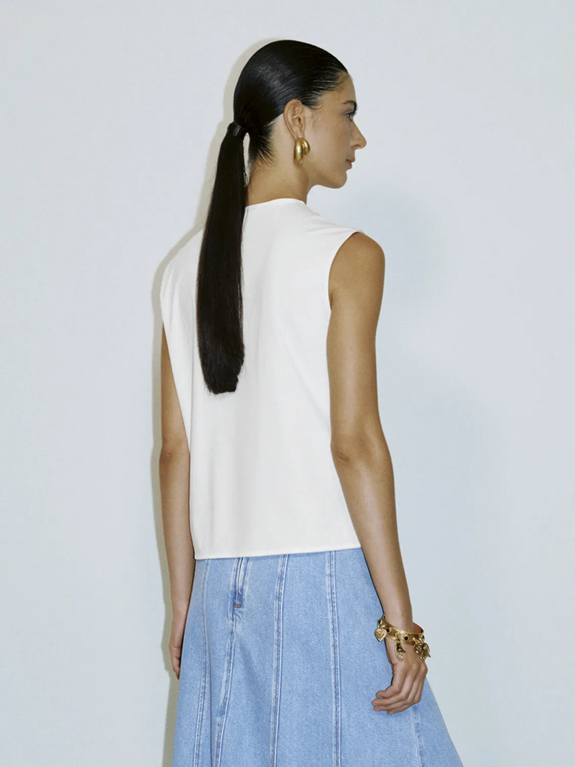 Ruched Sleeveless Blouses