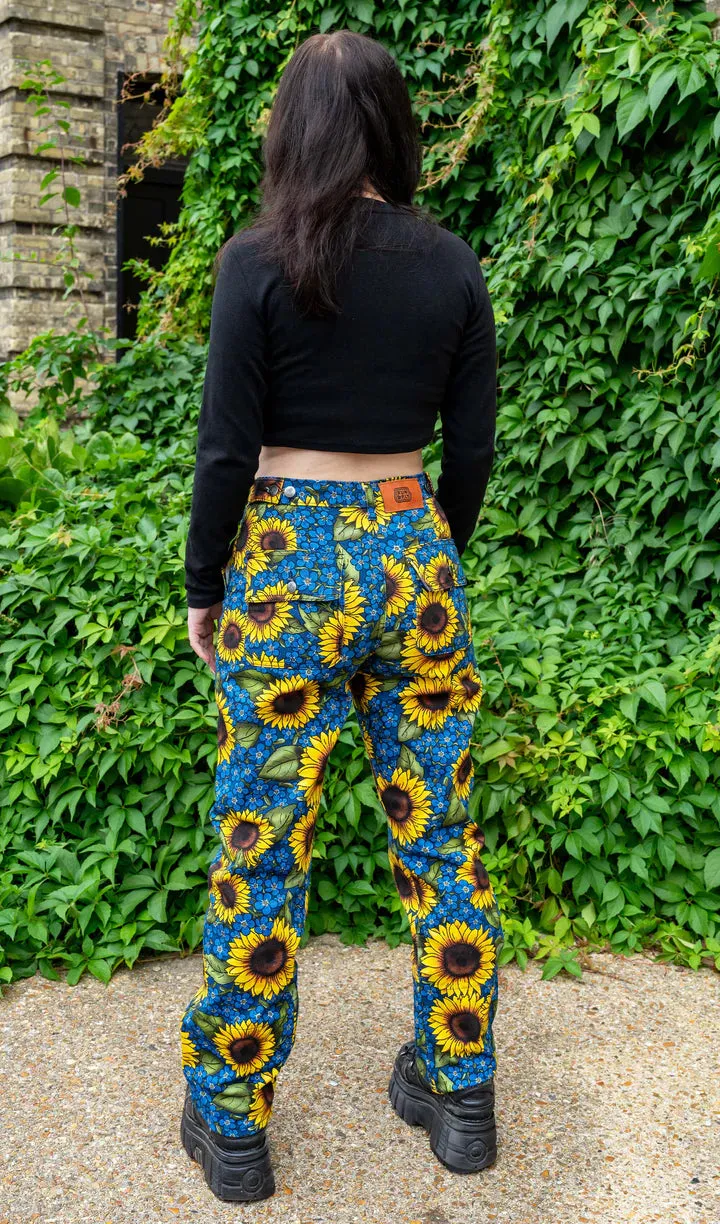 Run & Fly x Jen James Design Forget Me Not Straight Leg Jeans