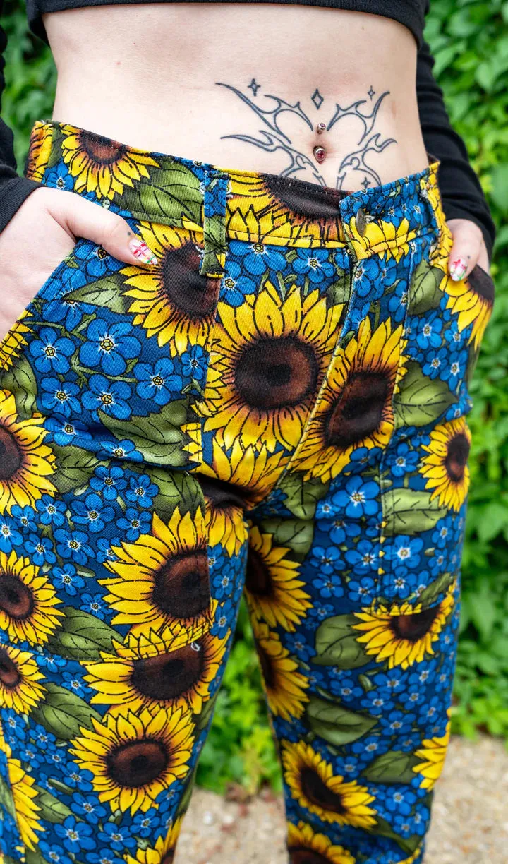 Run & Fly x Jen James Design Forget Me Not Straight Leg Jeans
