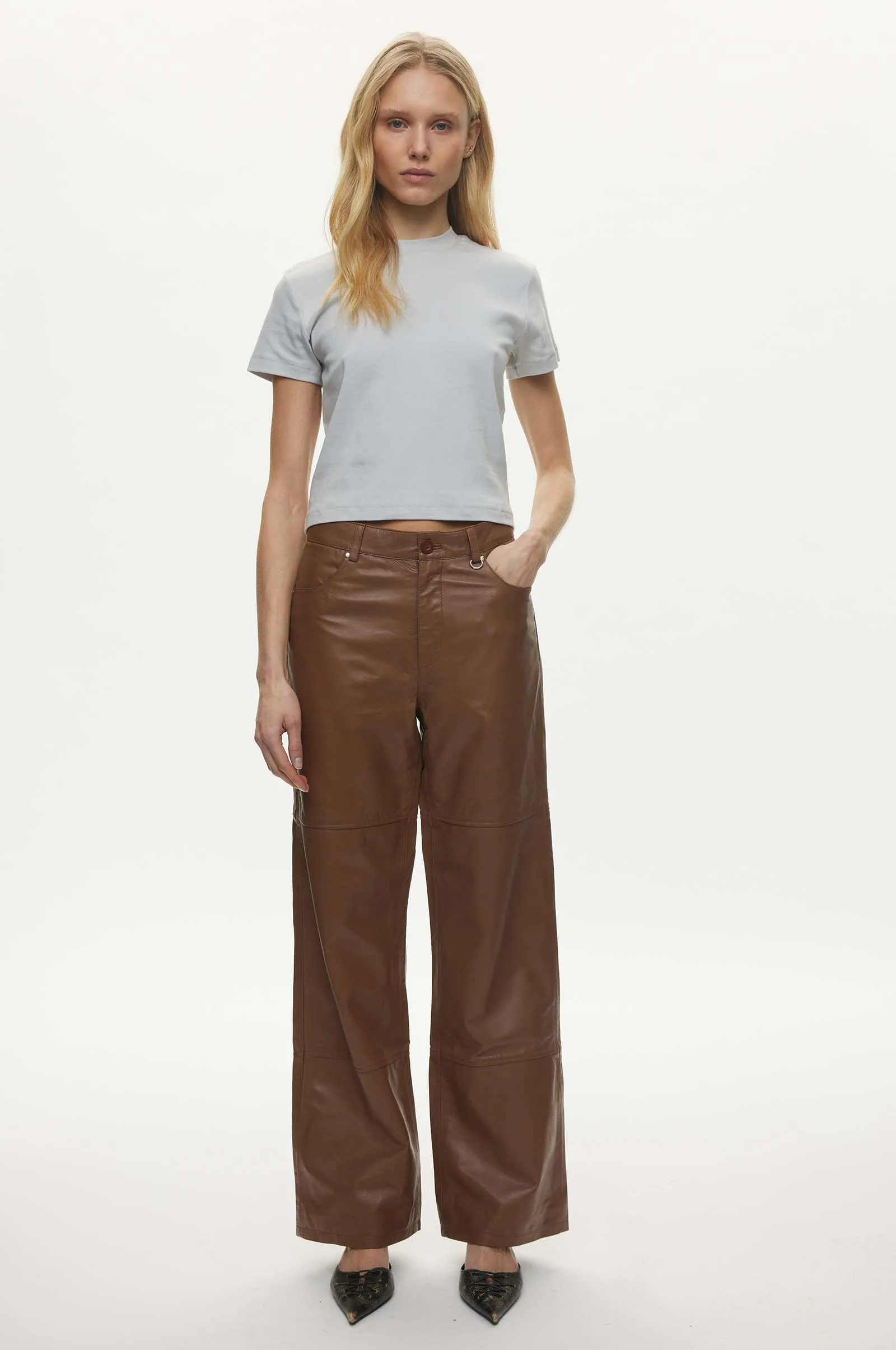 Scoop Leather Trousers