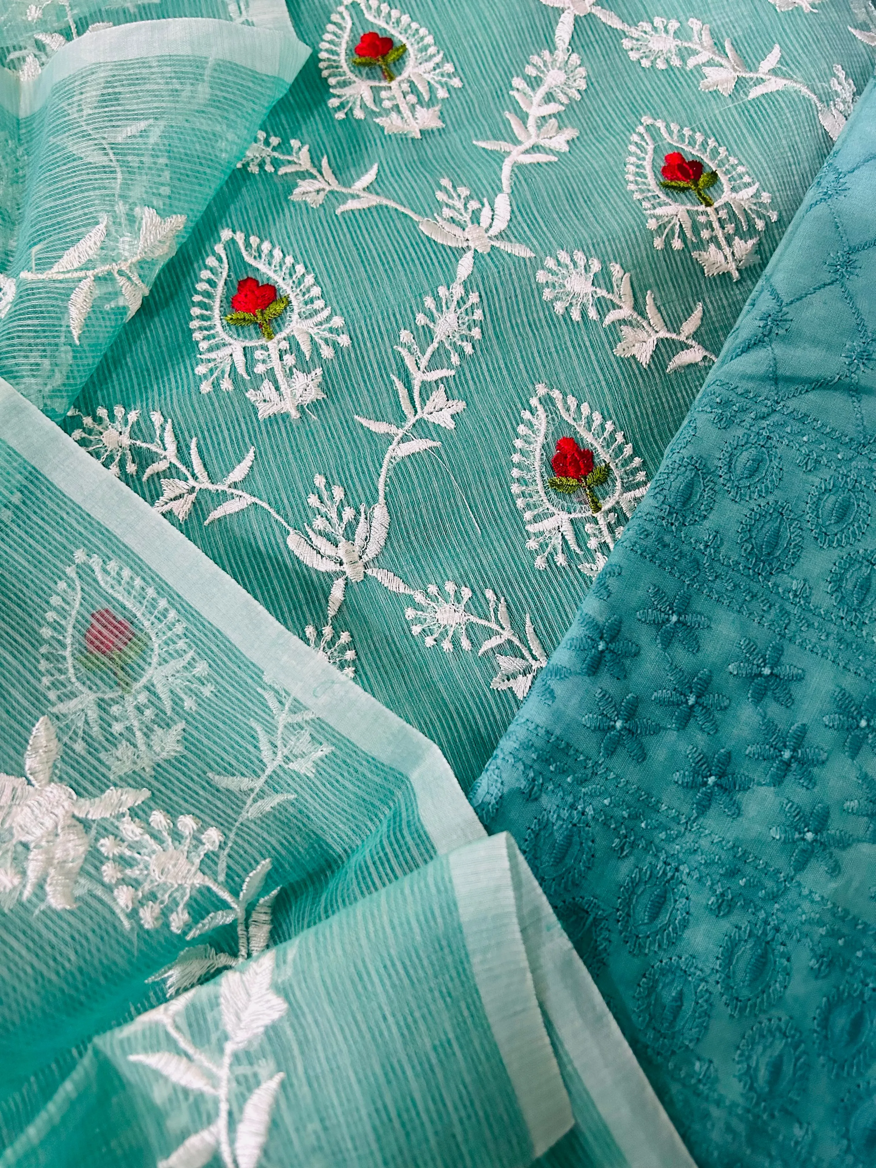 Sea Green Kota Doriya Suit
