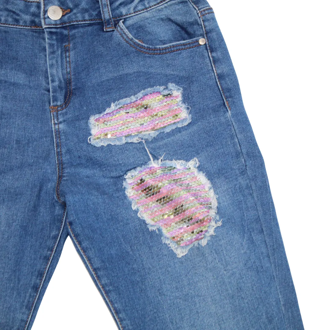 Sequin Skinny Jeans
