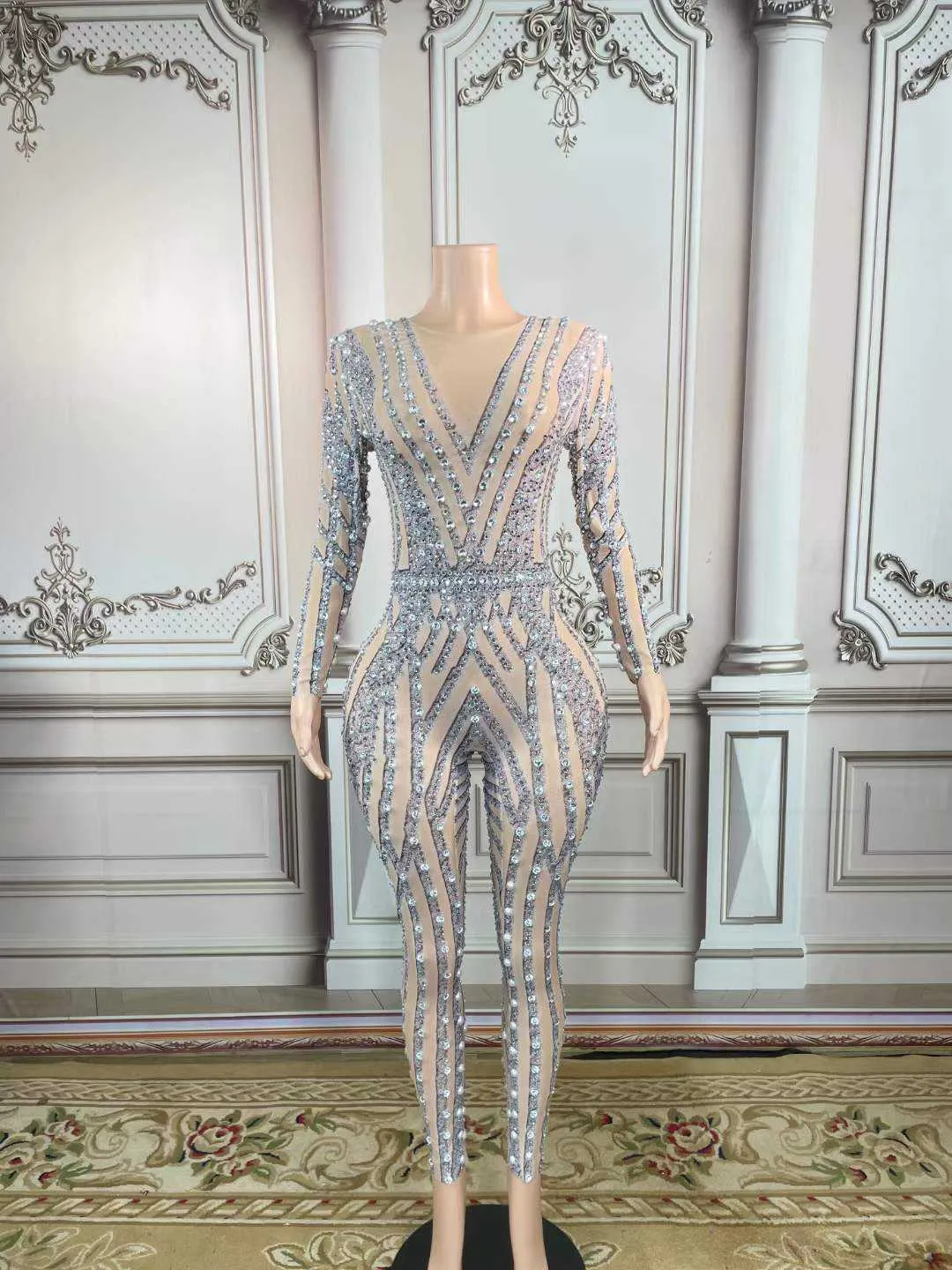 Sexy Mesh See Through Jumpsuit