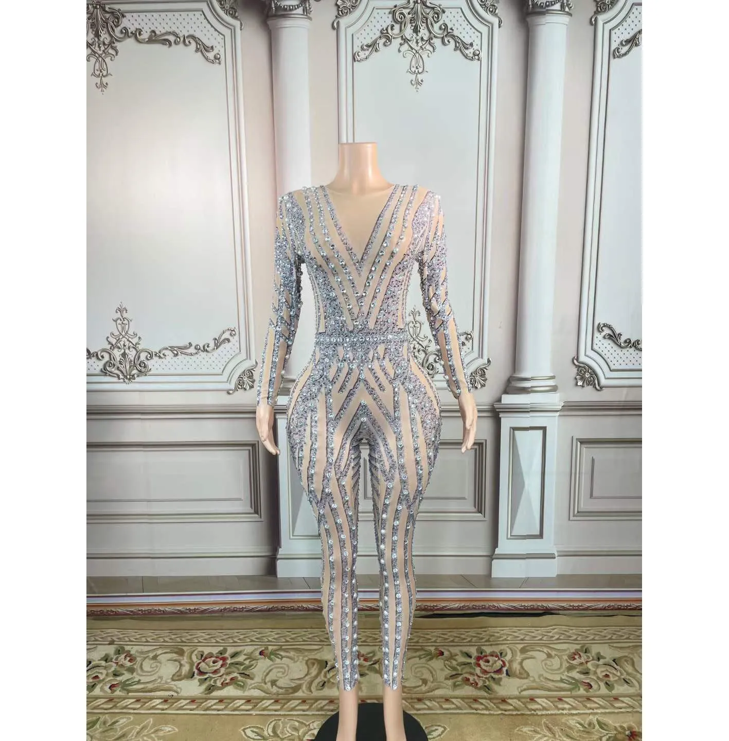 Sexy Mesh See Through Jumpsuit