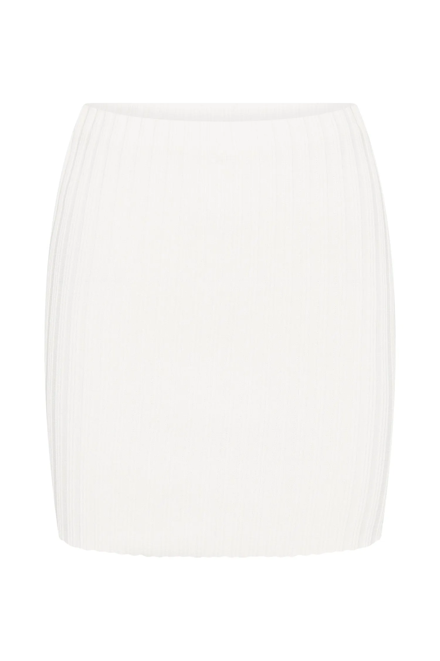 Shiloh Low Rise Knit Mini Skirt - Off White