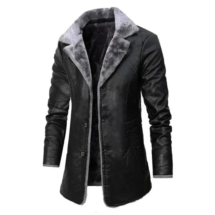 Short Sheepskin Coat for Men - Plasa