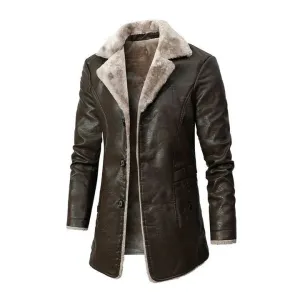 Short Sheepskin Coat for Men - Plasa
