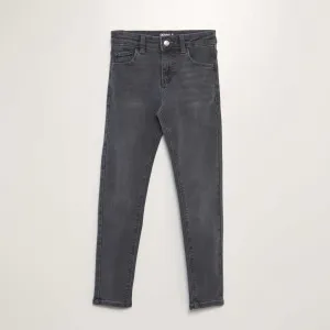 Skinny denim trousers. GREY