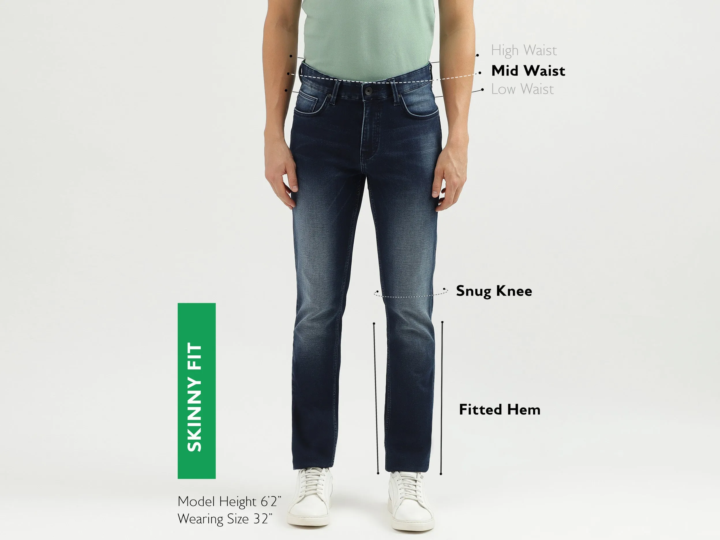 Skinny Fit Solid Men's Jeans