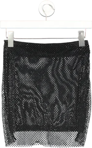 SLA the label Black Romi Diamante Skirt UK XXS