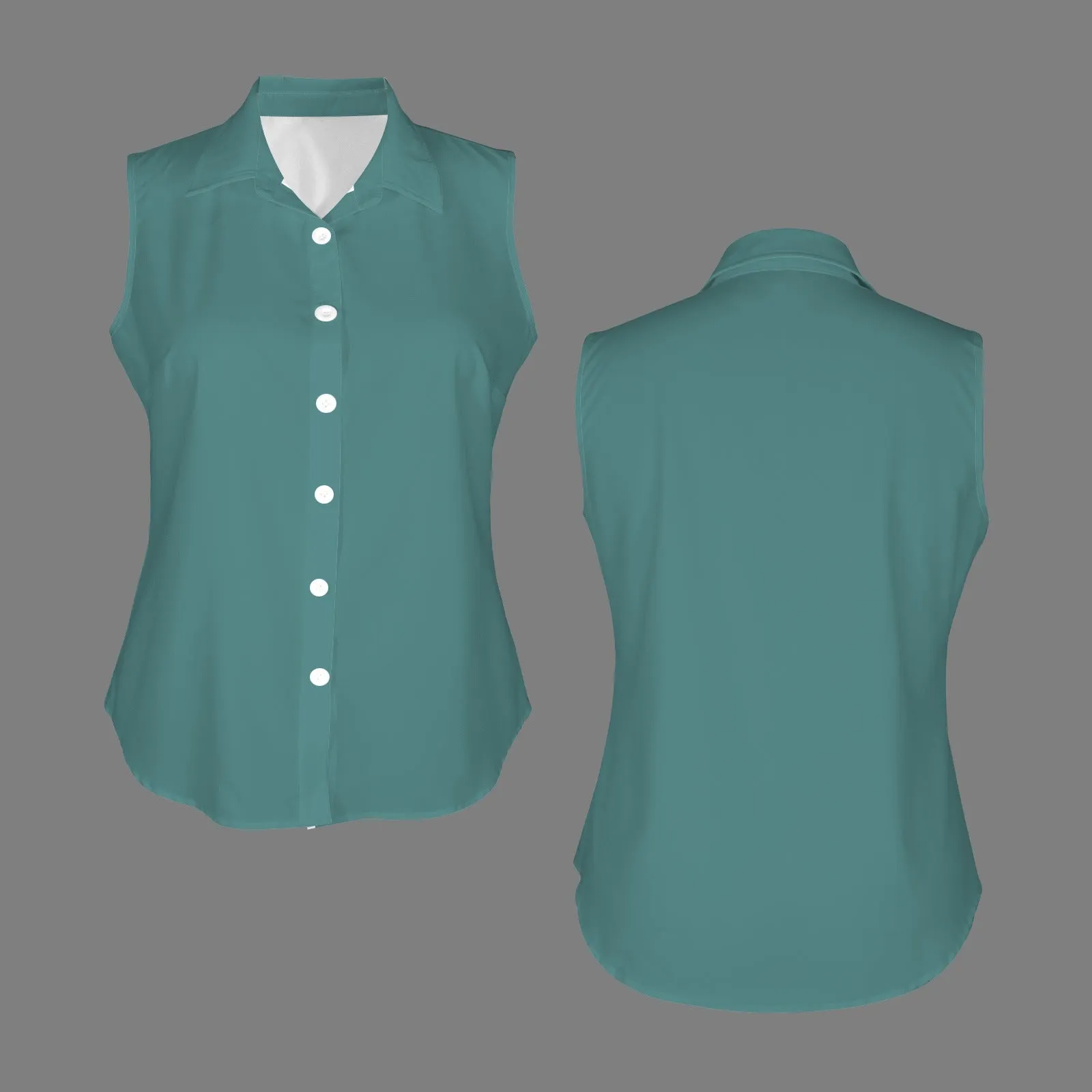 Sleeveless Button Tank Tops Shirts