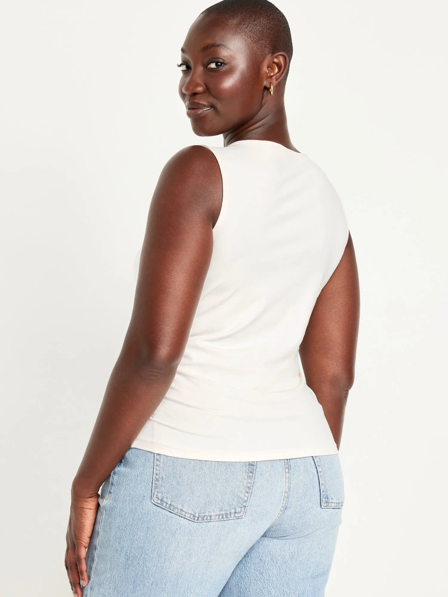 Sleeveless Double-Layer Top